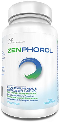 #1 FORMULA Zenphorol® Stress and Anxiety Relief | Reduces Symptoms of Depression and Panic Attacks. Boost Mood, Aid Restful Sleep, Promotes Physical and Mental Well-Being | 1530mg