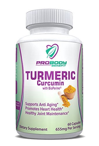 PRICES SLASHED! Turmeric Curcumin 650mg Capsules w/Bioperine Black Pepper - Effective Pain Relief & Anti Inflammatory for Healthy Joints; Best Anti-oxidant; Naturally Relieve Anxiety 60 Capsules
