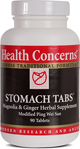 Health Concerns - Stomach Tabs - Magnolia and Ginger Herbal Supplement - Modified Ping Wei San - 90 Tablets