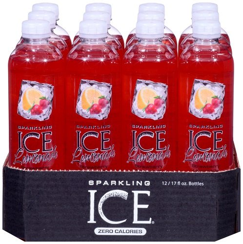 Sparkling Ice Lemonade, Strawberry, 17 Ounce Bottles (Pack of 12)