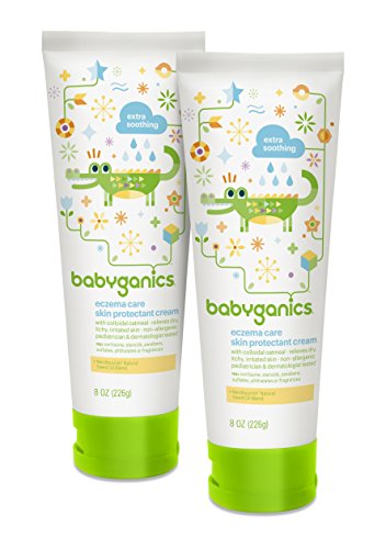 Babyganics Eczema Care Skin Protectant Cream, 8 oz Tube (Pack of 2)