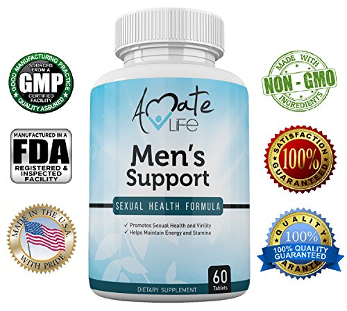 Men’s Support Sexual Health Formula- Sexual Enhancement Dietary Pills for Men- Libido and Testosterone Boost- Increased Stamina and Performance- 60 Tablets- Non-GMO