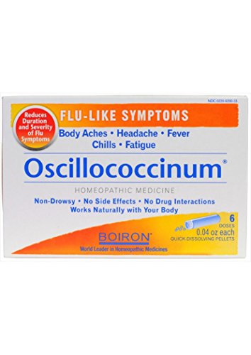 Boiron Oscillococcinum, 0.04 Ounce, 6 Doses, Homeopathic Medicine for Flu-like Symptoms