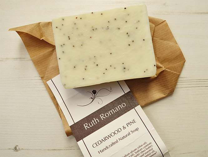 ruth romano cedarwood pine soap