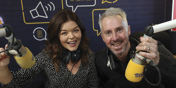 Doireann Garrihy with radio pal Declan Pierce