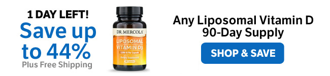 Save up to 44% on any Liposomal Vitamin D 90-Day Supply