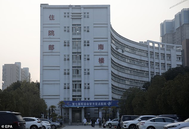 This picture taken on January 20 shows the exterior view of the south wing of the Wuhan Medical Treatment Center, also known as the Jinyintan hospital, where many patients infected with the virus are being treated. At least 448 people in China have been sickened by the virus